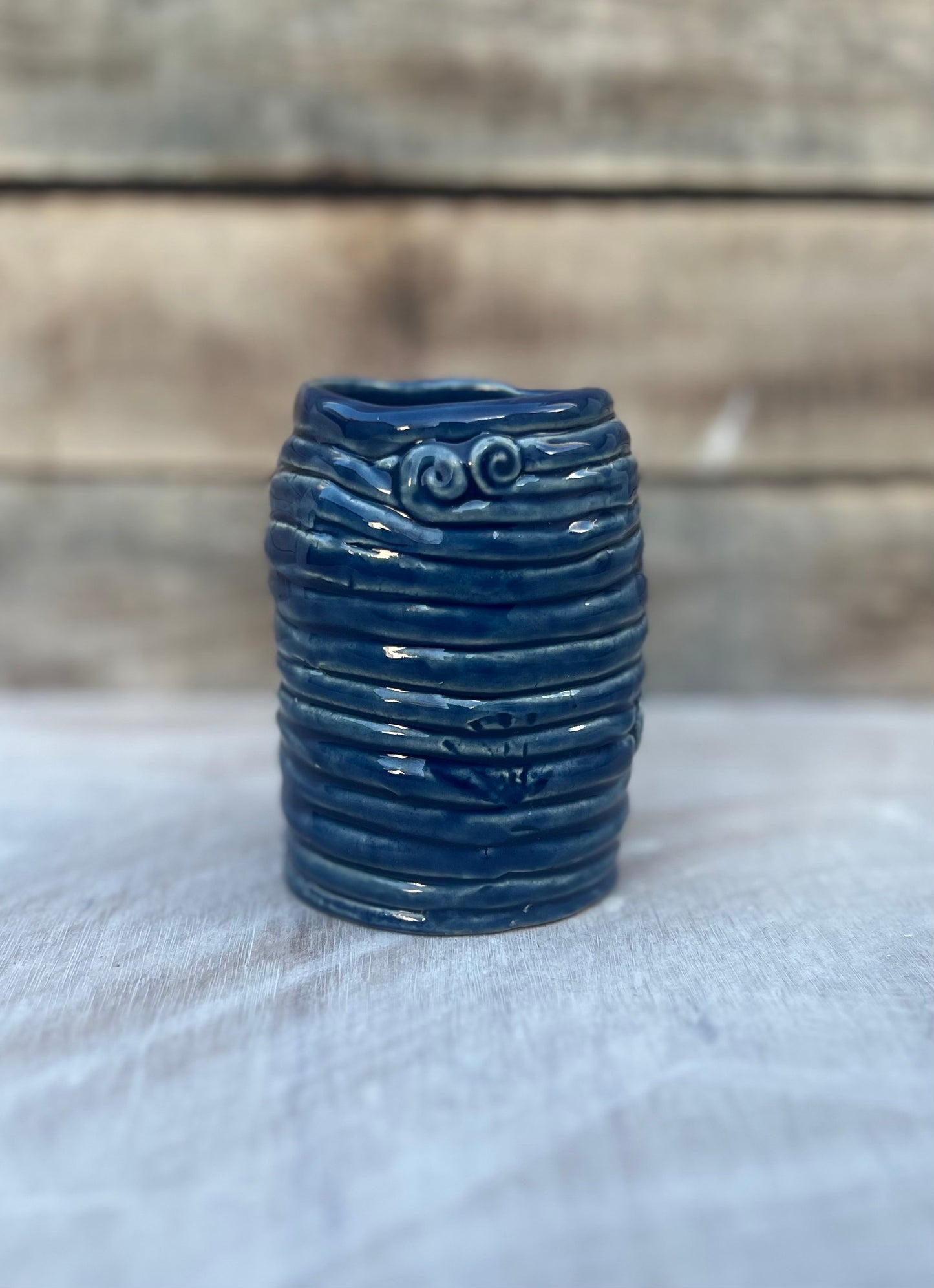 Deep Blue Sea Petite Bud Vase